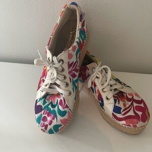 El Zaguán Floral Espadrille Platform Sneakers #5 fits size 8